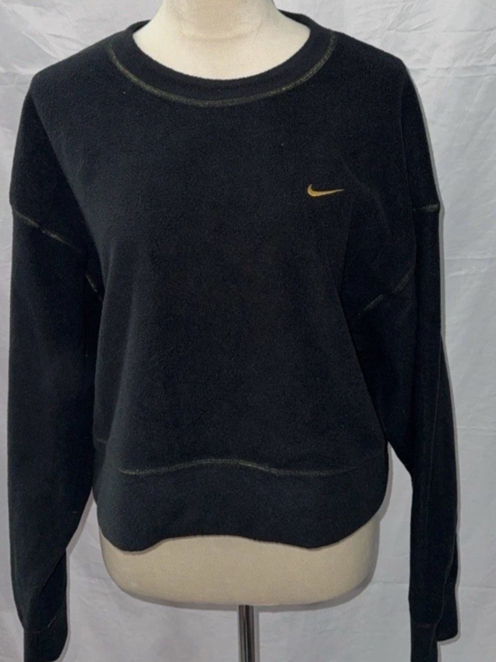 Nike Black Dri-FIT Pullover with Gold Stitching